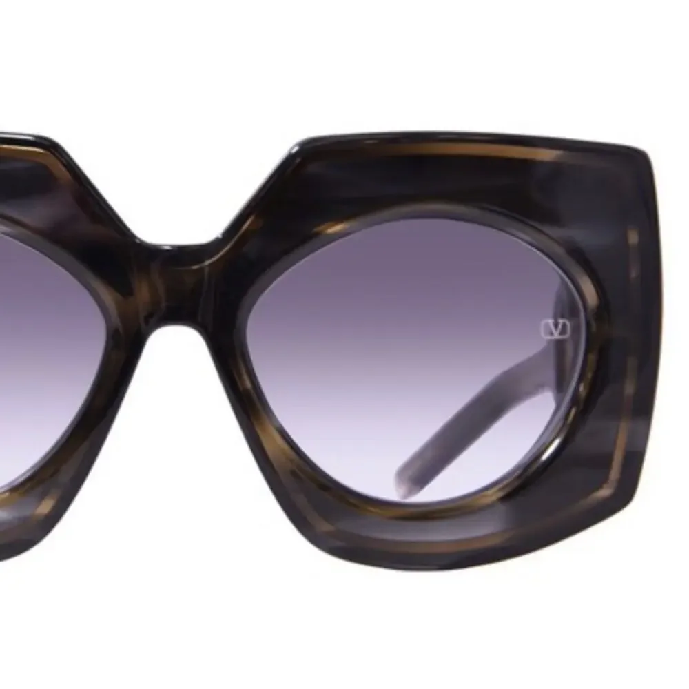 New! Valentino V SOUL VLS 127A Designer Black Swirl Sunglasses, Authentic
